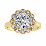 14k IGI certified round ring with E-F color VVS-VS clarity diamonds 188