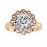 14k IGI certified round ring with E-F color VVS-VS clarity diamonds 188
