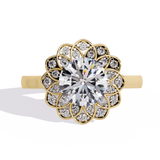 14k IGI certified round ring with E-F color VVS-VS clarity diamonds 188