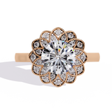 14k IGI certified round ring with E-F color VVS-VS clarity diamonds 188