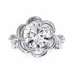 14k IGI certified round ring with E-F color VVS-VS clarity diamonds 189