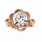 14k IGI certified round ring with E-F color VVS-VS clarity diamonds 189