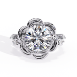 14k IGI certified round ring with E-F color VVS-VS clarity diamonds 189
