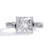 14k IGI certified princess ring with E-F color VVS-VS clarity diamonds 190