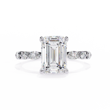 14k IGI certified radiant ring with E-F color VVS-VS clarity diamonds 191
