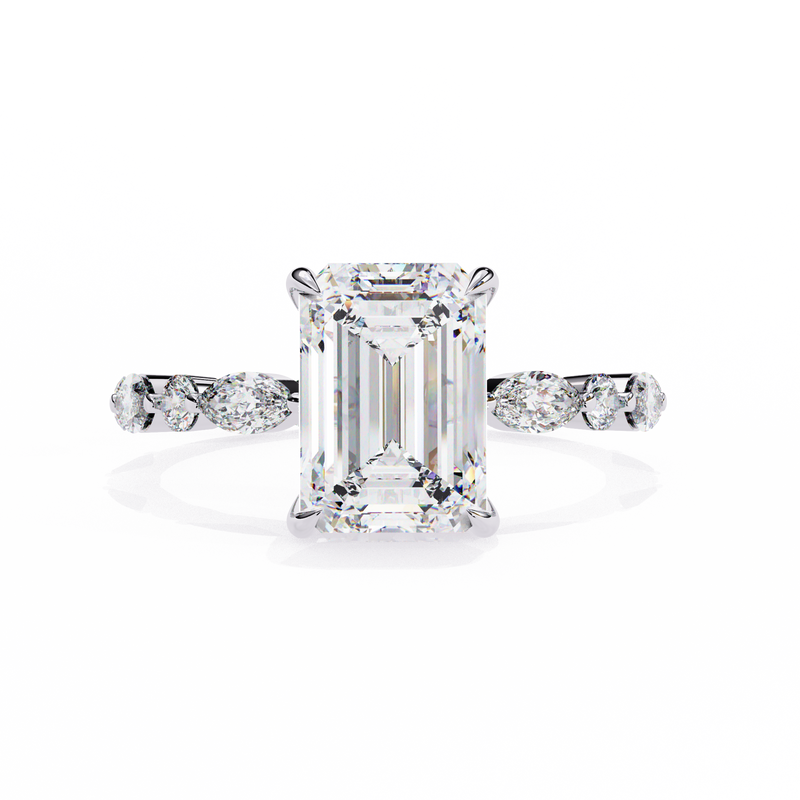 14k IGI certified radiant ring with E-F color VVS-VS clarity diamonds 191