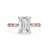 14k IGI certified radiant ring with E-F color VVS-VS clarity diamonds 191