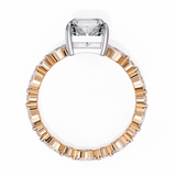 14k IGI certified radiant ring with E-F color VVS-VS clarity diamonds 191