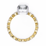 14k IGI certified radiant ring with E-F color VVS-VS clarity diamonds 191