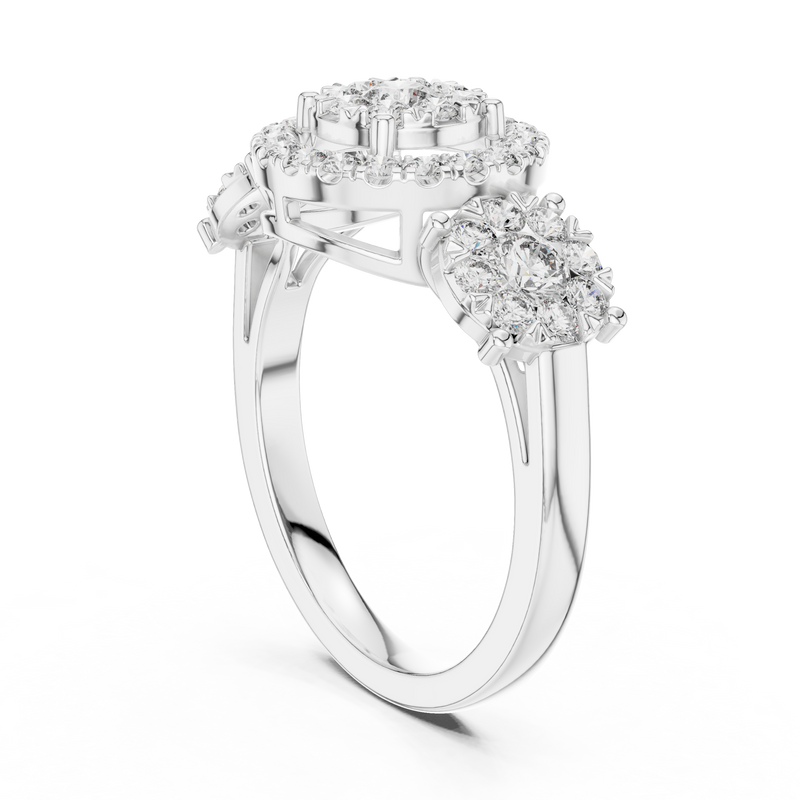 Ladies Ring 19#120001L - White Gold - Image