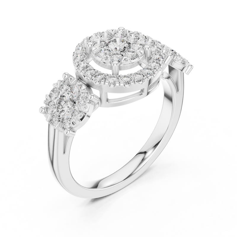 Ladies Ring 19#120001L - White Gold - Image