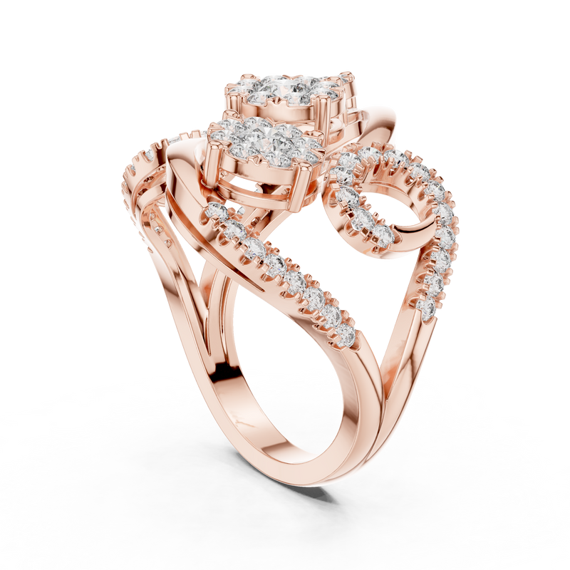 Ladies Ring 19#120002L - Rose Gold - Image