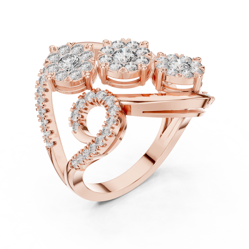 Ladies Ring 19#120002L - Rose Gold - Image