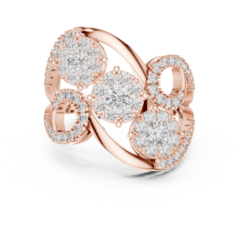 Ladies Ring 19#120002L - Rose Gold - Image