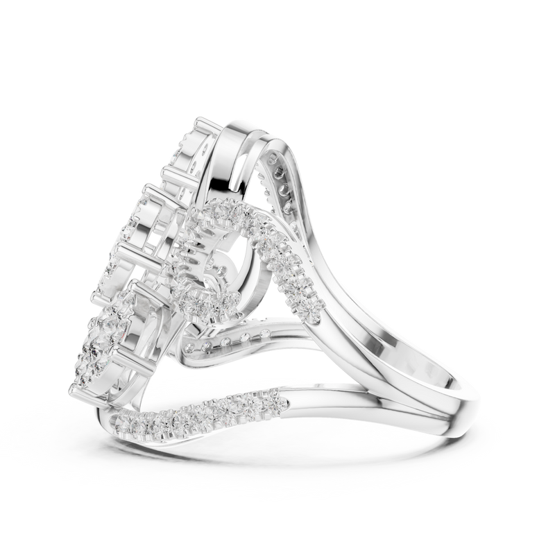 Ladies Ring 19#120002L - White Gold - Image