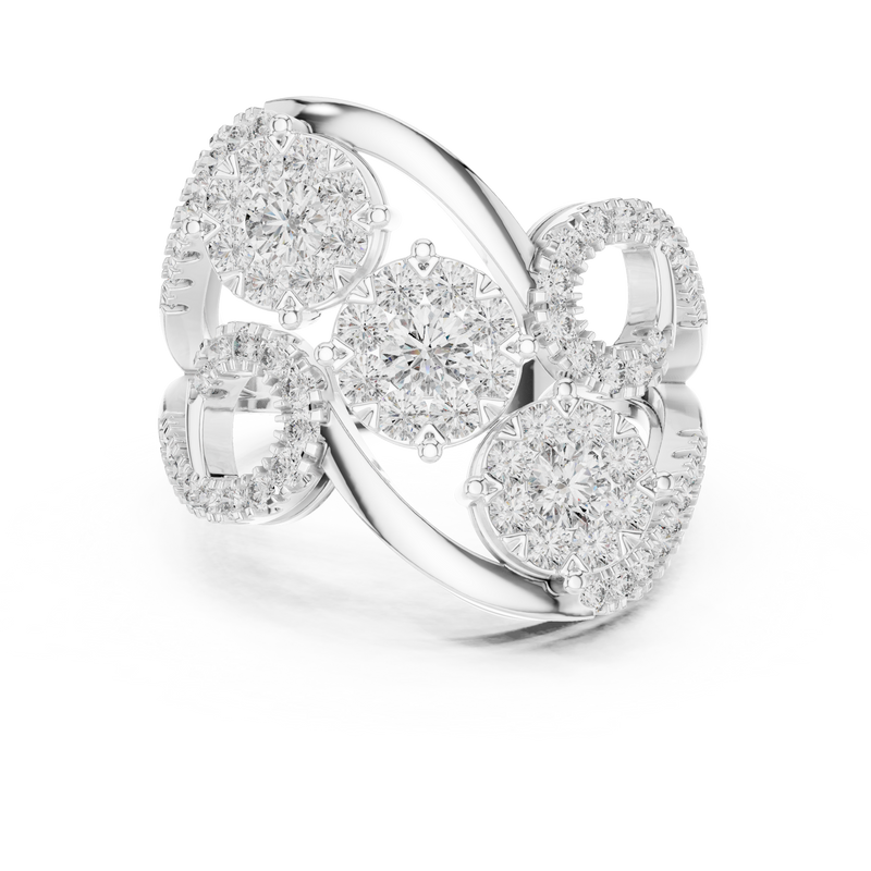 Ladies Ring 19#120002L - White Gold - Image