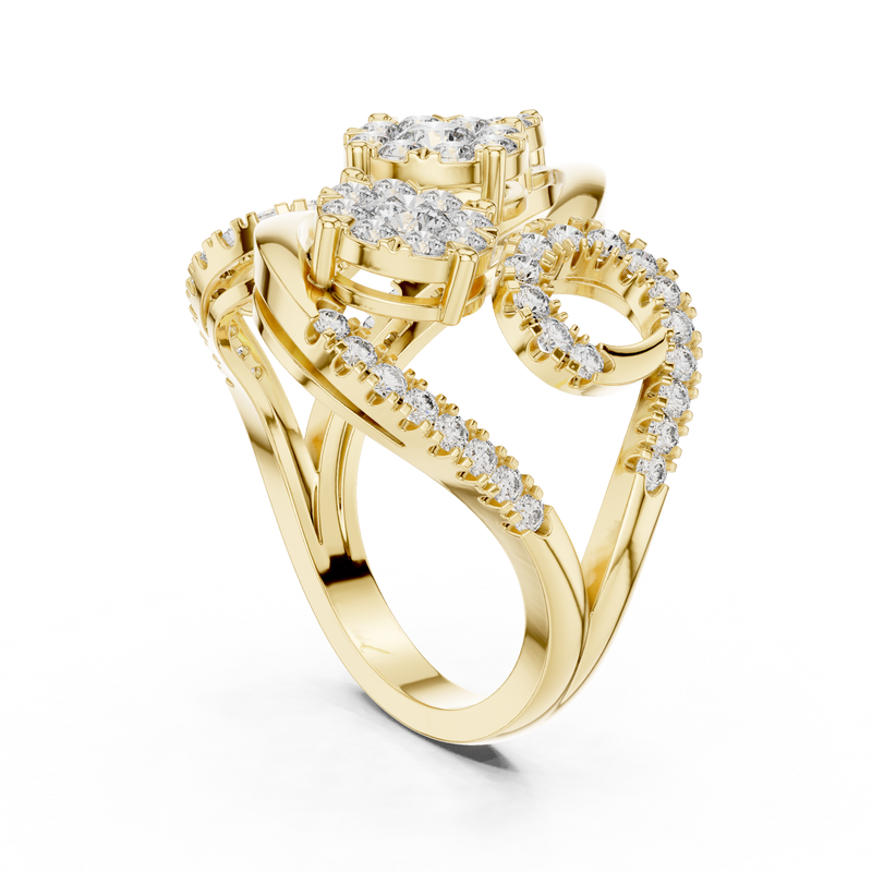 Ladies Ring 19#120002L - Yellow Gold - Image