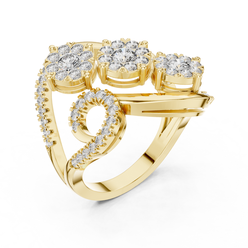 Ladies Ring 19#120002L - Yellow Gold - Image