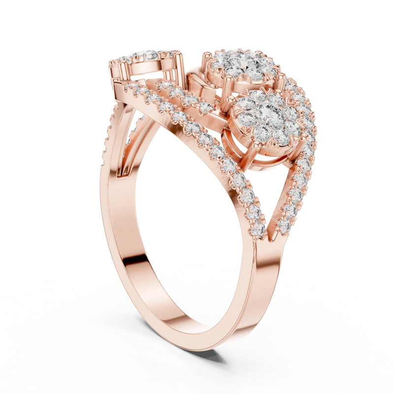 Ladies Ring 19#120003L - Rose Gold - Image