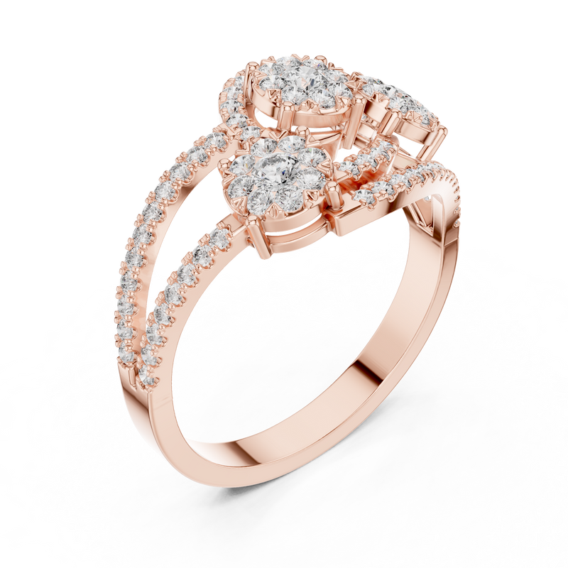 Ladies Ring 19#120003L - Rose Gold - Image