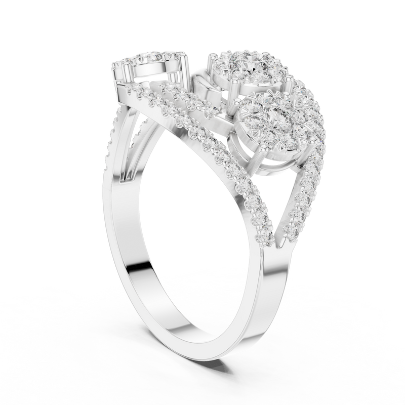 Ladies Ring 19#120003L - White Gold - Image