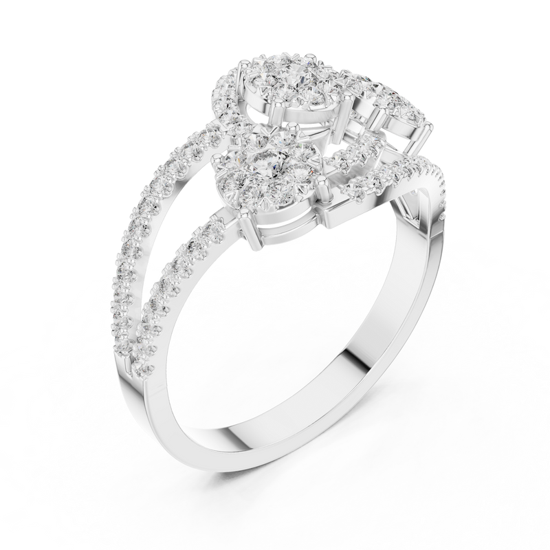 Ladies Ring 19#120003L - White Gold - Image