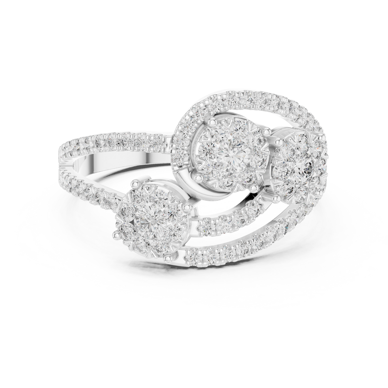 Ladies Ring 19#120003L - White Gold - Image