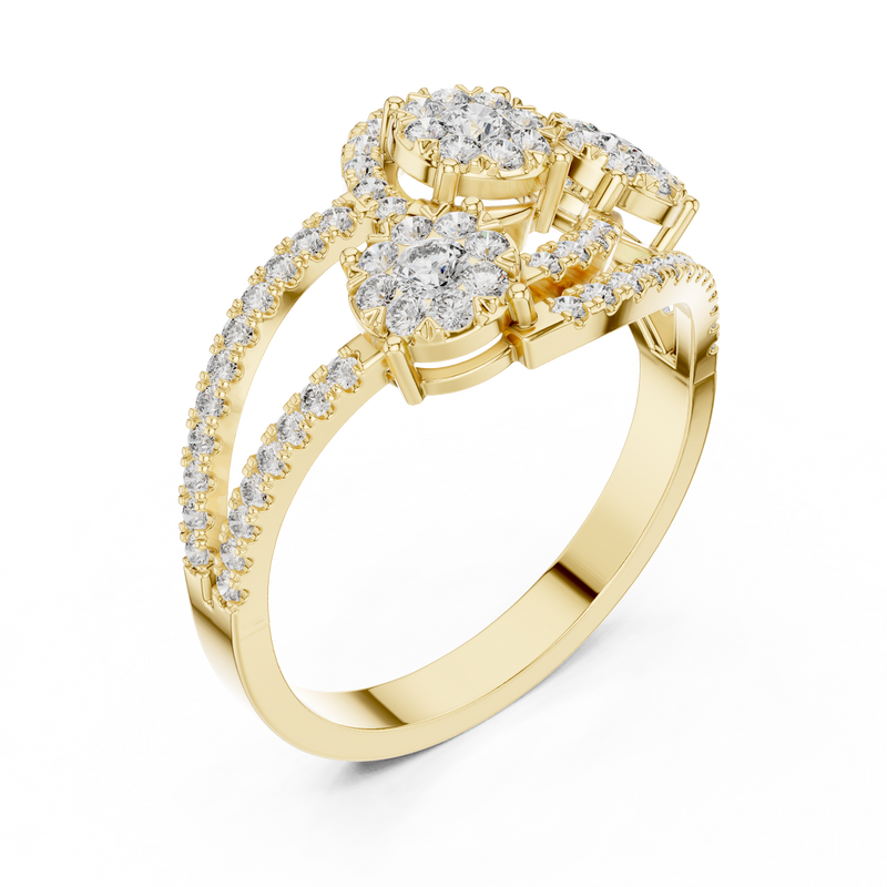 Ladies Ring 19#120003L - Yellow Gold - Image