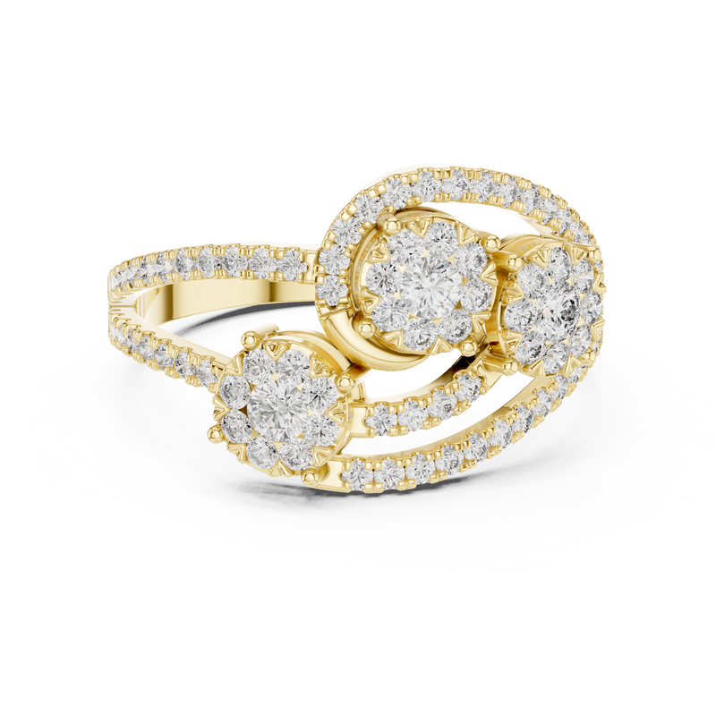 Ladies Ring 19#120003L - Yellow Gold - Image