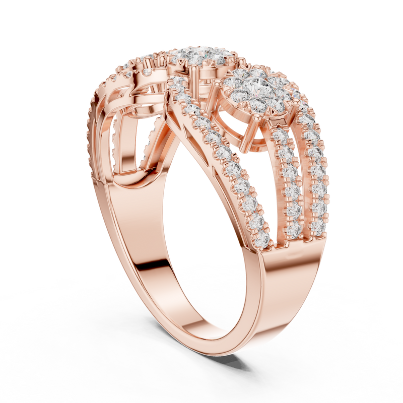 Ladies Ring 19#120004L@7 - Rose Gold - Image
