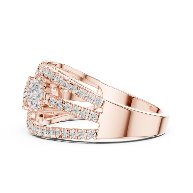 Ladies Ring 19#120004L@7 - Rose Gold - Image