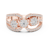 Ladies Ring 19#120004L@7 - Rose Gold - Image