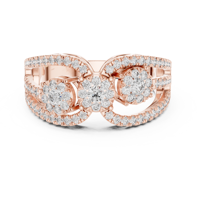 Ladies Ring 19#120004L@7 - Rose Gold - Image