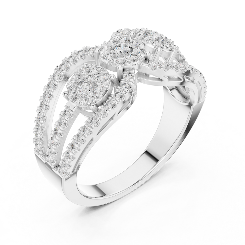 Ladies Ring 19#120004L@7 - White Gold - Image