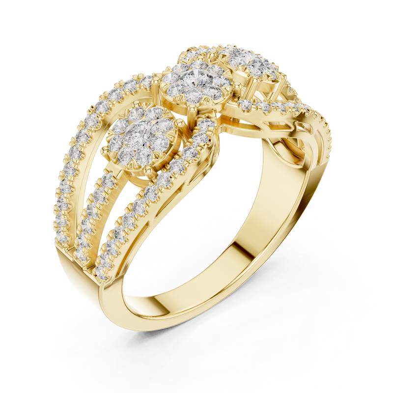 Ladies Ring 19#120004L@7 - Yellow Gold - Image