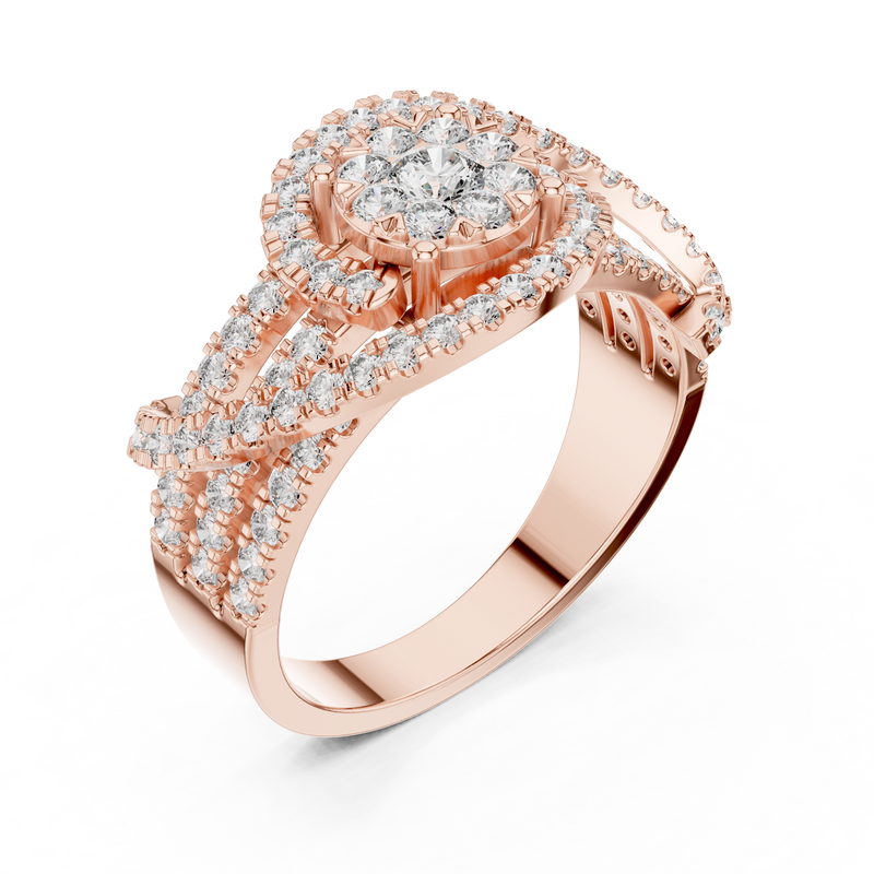 Ladies Ring 19#120005L - Rose Gold - Image