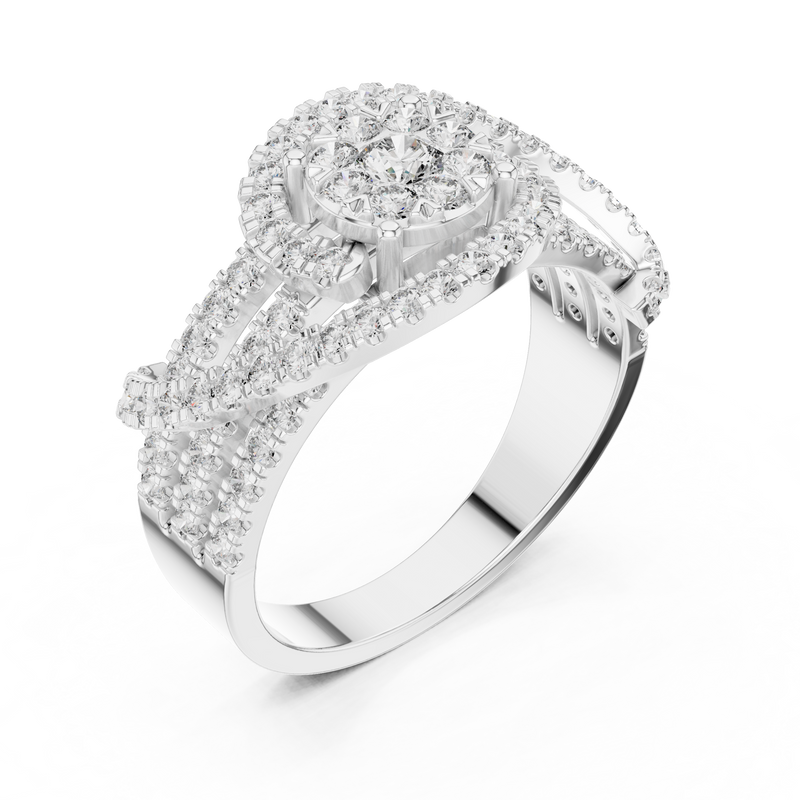 Ladies Ring 19#120005L - White Gold - Image