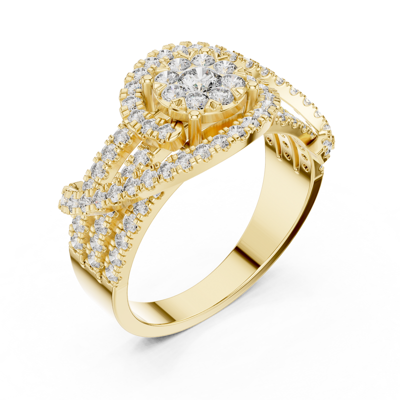 Ladies Ring 19#120005L - Yellow Gold - Image