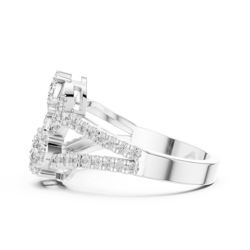 Ladies Ring 19#120006L - White Gold - Image