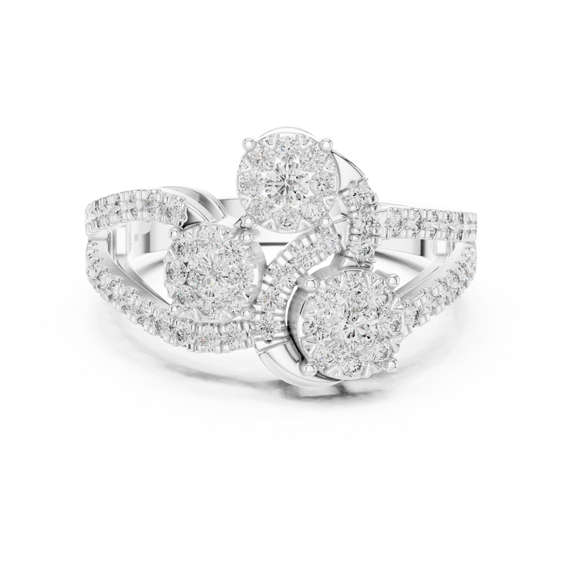 Ladies Ring 19#120006L - White Gold - Image