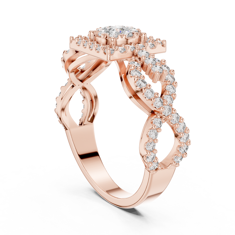 Ladies Ring 19#120007L - Rose Gold - Image