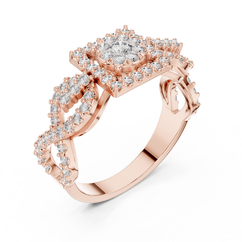 Ladies Ring 19#120007L - Rose Gold - Image