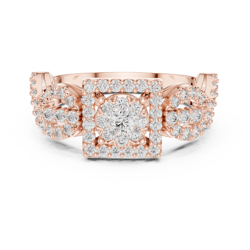 Ladies Ring 19#120007L - Rose Gold - Image