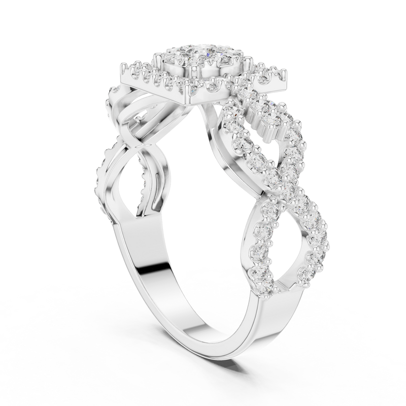 Ladies Ring 19#120007L - White Gold - Image