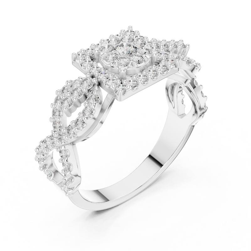 Ladies Ring 19#120007L - White Gold - Image
