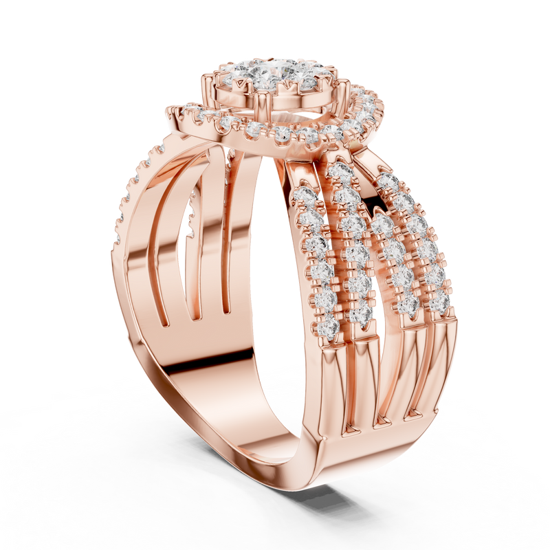 Ladies Ring 19#120008L - Rose Gold - Image