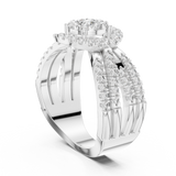 Ladies Ring 19#120008L - White Gold - Image