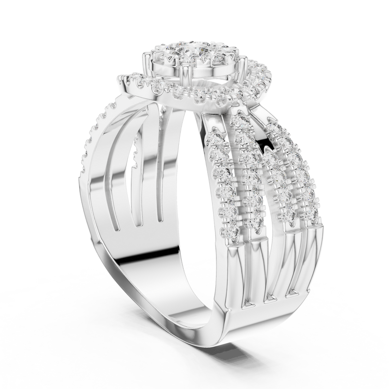 Ladies Ring 19#120008L - White Gold - Image