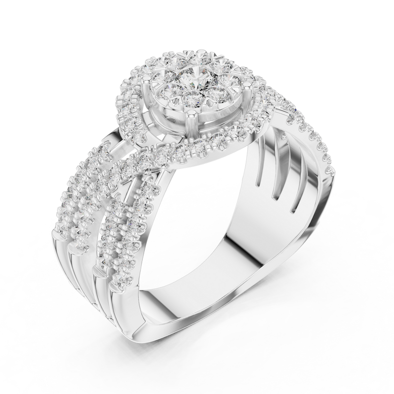 Ladies Ring 19#120008L - White Gold - Image