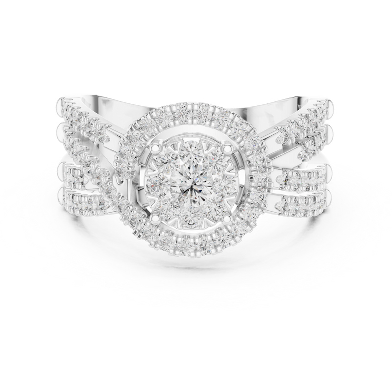 Ladies Ring 19#120008L - White Gold - Image